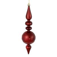 Vickerman 10" Wine Candy Snowflake Finial Ornament (4 pack)