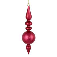 Vickerman 10" Berry Red Candy Snowflake Finial Ornament (4 pack)