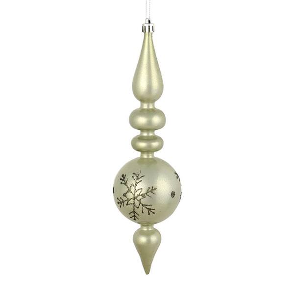 10" Wrought Iron Candy Snowflake Finial Ornament (4 pack)