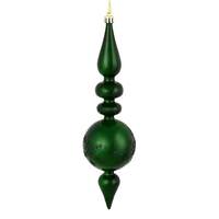 Vickerman 10" Emerald Candy Snowflake Finial Ornament (4 pack)