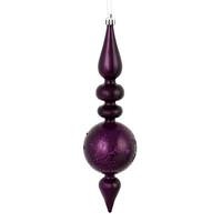 Vickerman 10" Plum Candy Snowflake Finial Ornament (4 pack)