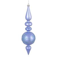 Vickerman 10" Periwinkle Candy Snowflake Finial Ornament (4 pack)