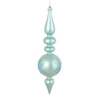 Vickerman 10" Baby Blue Candy Snowflake Finial Ornament (4 pack)