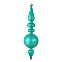 Vickerman 10" Teal Candy Snowflake Finial Ornament (4 pack)