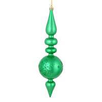 Vickerman 10" Seafoam Green Candy Snowflake Finial Ornament (4 pack)
