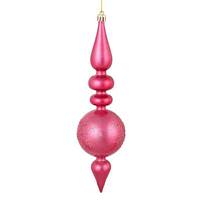 Vickerman 10" Mauve Candy Snowflake Finial Ornament (4 pack)