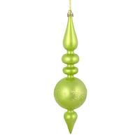 Vickerman 10" Celadon Candy Snowflake Finial Ornament (4 pack)