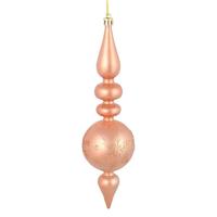 Vickerman 10" Rose Gold Candy Snowflake Finial Ornament (4 pack)