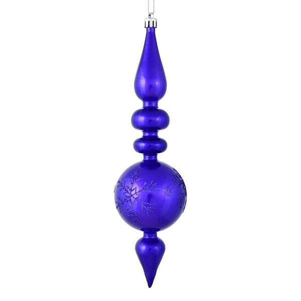 10" Purple Candy Snowflake Finial Ornament (4 pack)