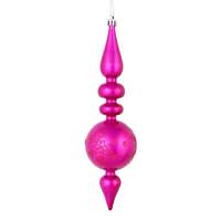 Vickerman 10" Fuchsia Candy Snowflake Finial Ornament (4 pack)