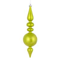 Vickerman 10" Lime Candy Snowflake Finial Ornament (4 pack)