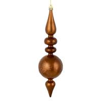 Vickerman 10" Mocha Candy Snowflake Finial Ornament (4 pack)