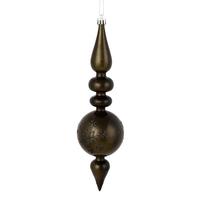 View 10" Gunmetal Candy Snowflake Finial Ornament (4 pack)