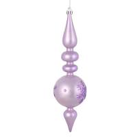 Vickerman 10" Lavender Candy Snowflake Finial Ornament (4 pack)