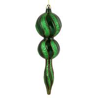 Vickerman 16.5" Green Candy Glitter Finial Ornament