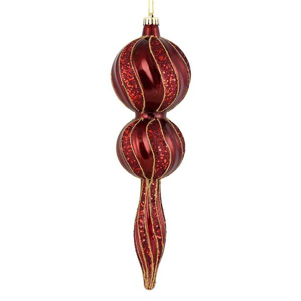 16.5" Wine Candy Glitter Finial Ornament