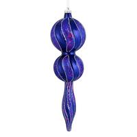 Vickerman 16.5" Cobalt Blue Candy Glitter Finial Ornament