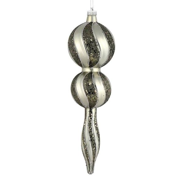 16.5" Wrought Iron Candy Glitter Finial Ornament