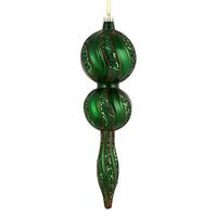 Vickerman 16.5" Emerald Candy Glitter Finial Ornament