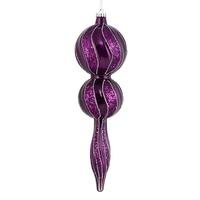 Vickerman 16.5" Plum Candy Glitter Finial Ornament