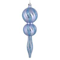 Vickerman 16.5" Periwinkle Candy Glitter Finial Ornament
