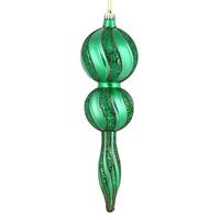 Vickerman 16.5" Seafoam Candy Glitter Finial Ornament