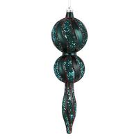Vickerman 16.5" Sea Blue Candy Glitter Finial Ornament