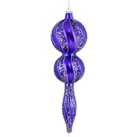 Vickerman 16.5" Purple Candy Glitter Finial Ornament