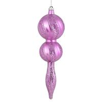 Vickerman 16.5" Orchid Candy Glitter Finial Ornament