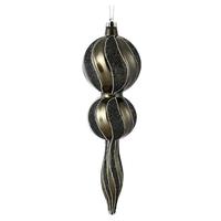 Vickerman 16.5" Gunmetal Candy Glitter Finial Ornament