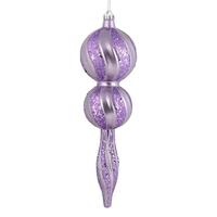 Vickerman 16.5" Lavender Candy Glitter Finial Ornament