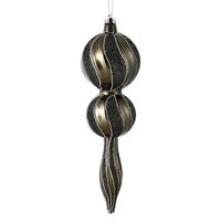 Vickerman 16.5" Pewter Candy Glitter Finial Ornament