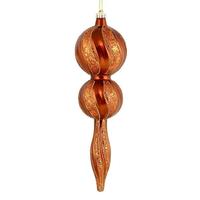Vickerman 16.5" Copper Candy Glitter Finial Ornament