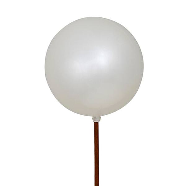 18" White Ball Ornament Pick (6 pack)