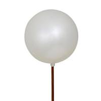 Vickerman 18" White Ball Ornament Pick (6 pack)