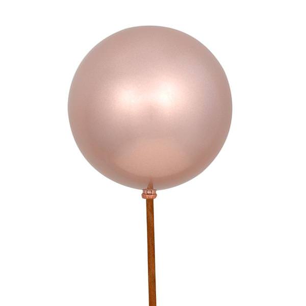 18" Rose Gold Ball Ornament Pick (6 pack)