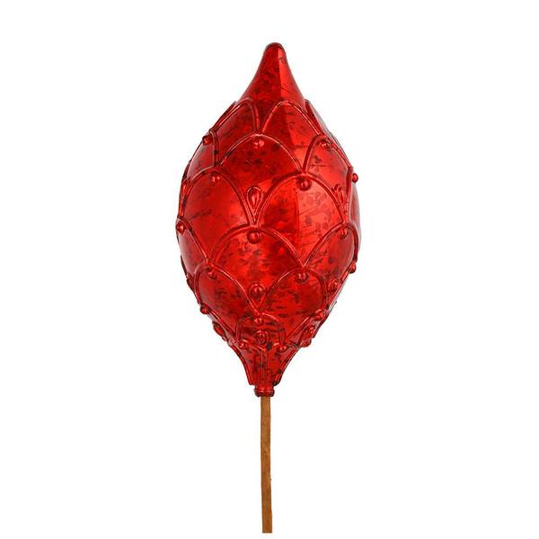 18" Red Swirl Ornament Pick (6 pack)