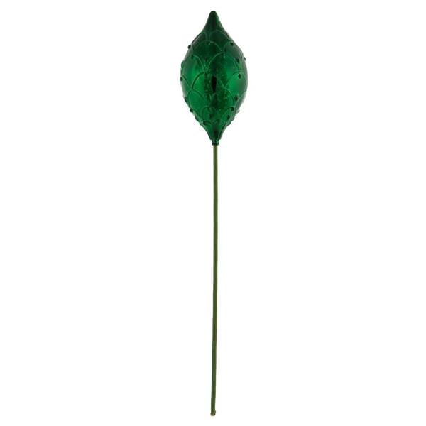 18" Green Swirl Ornament Pick (6 pack)