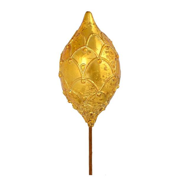 18" Honey Gold Swirl Ornament Pick (6 pack)