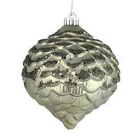 Vickerman 6" Wrought Iron Glitter Pine Cone Ornament (6 pack)