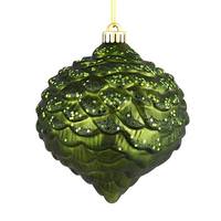 Vickerman 6" Moss Green Glitter Pine Cone Ornament (6 pack)