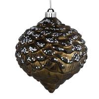 Vickerman 6" Gunmetal Glitter Pine Cone Ornament (6 pack)