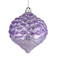 Vickerman 6" Lavender Glitter Pine Cone Ornament (6 pack)
