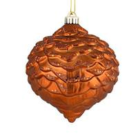 Vickerman 6" Copper Glitter Pine Cone Ornament (6 pack)
