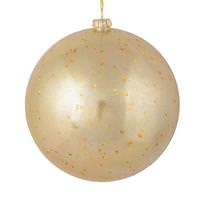 Vickerman 3" Champagne Glitter Clear Ball Ornament (12 pack)