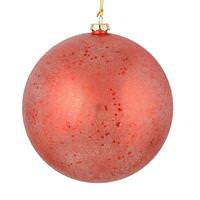 Vickerman 4.75" Red Glitter Clear Ball Ornament (4 pack)