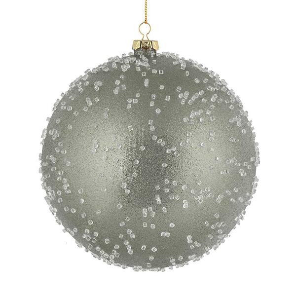 3" Silver Ice Ball Ornament (12 pack)