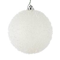 View 6" White Ice Ball Ornament (4 pack)