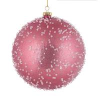View 6" Mauve Ice Ball Ornament (4 pack)