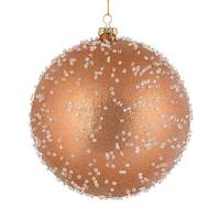 View 3" Rose Gold Ice Ball Ornament (12 pack)